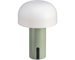Luxus - Tafellamp Touch - Noa - Groen - 20cm - Tafellamp Slaapkamer - Decoratieve tafellamp - Draadloos - Oplaadbaar - Dimbaar