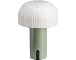 Luxus - Tafellamp Touch - Noa - Groen - 20cm - Tafellamp Slaapkamer - Decoratieve tafellamp - Draadloos - Oplaadbaar - Dimbaar