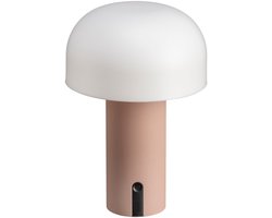 Luxus - Tafellamp Touch - Noa - Roze - 20cm - Tafellamp Slaapkamer - Decoratieve tafellamp - Draadloos - Oplaadbaar - Dimbaar