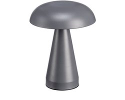 Luxus - Tafellamp Touch - Sofia - Antraciet - 21cm - Tafellamp Slaapkamer - Decoratieve tafellamp - Draadloos - Oplaadbaar - Dimbaar