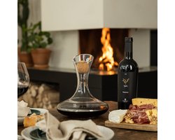 Luxwine® - Decanteer karaf - Wijnkaraf - 1.45L -Incl. 1000 Schoonmaakparels - Incl. kurkafsluiting - Decanter