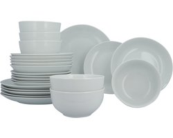 Luzzo® Servies-set 24-delig Wit – Voor 6 Personen – Vaatwasserbestendig