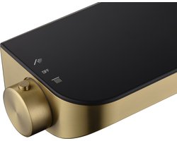 Luzzo® Varese Brushed Brass Regendouche Thermostaat met Planchet
