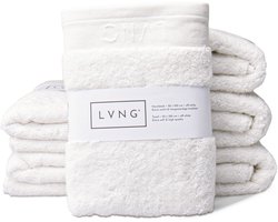LVNG Handdoeken 50 x 100 - Set van 6 stuks - 100% Biologisch Katoen - 600g/m2 - Hotelkwaliteit - Luxe handdoeken - Badtextiel - Off White