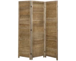 LW Collection Kamerscherm 3 panelen bruin hout 170x120CM - scheidsmuur - scheidingswand