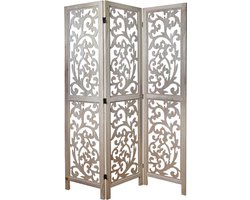 LW Collection Kamerscherm bruin hout - kamerschermen 3 panelen - scheidingswand 170x120cm - paravent kant en klaar
