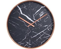 LW Collection Rose goud luxe wandklok 30cm - muurklok - klok - keukenklok - marmeren wandklok - kleine klok