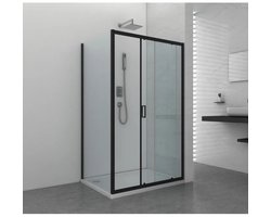 Lxs Design Douchecabine Zwart 140x90 cm – 6 mm Veiligheidsglas