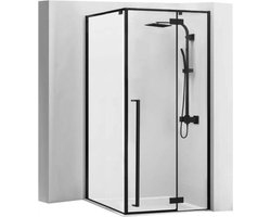 Lxs Douchecabine Moderaz 90 x 90 x 190 cm - zwart - nano coating - 8mm