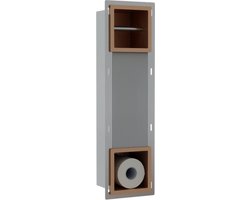 LXS - Inbouw Reserve- en Toiletrolhouder – Geborsteld Koper