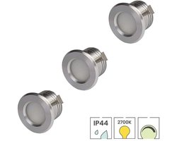 Lybardo - Inbouwspots extra klein 3-pack - 3W - Dimbaar - Warmwit Licht - Zaagmaat 28mm
