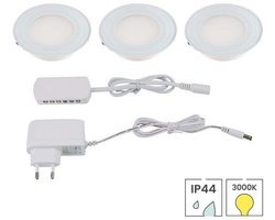 Lybardo - Kastverlichting - 3 inbouwspots - 1.5W - 3000K - Keukenverlichting Onderbouw LED