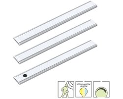 Lybardo - Kastverlichting - 3 strips 30cm - 3W dimbaar - CCT - Keukenverlichting Onderbouw LED