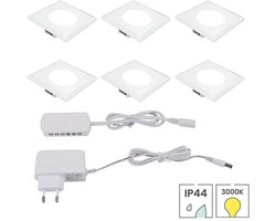 Lybardo - Kastverlichting - 6 inbouwspots - 1.5W - 3000K - Keukenverlichting Onderbouw LED