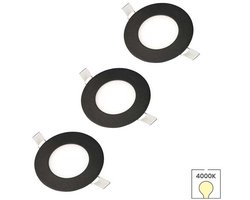 Lybardo - Lage Inbouwspots - 3-pack - 3W - Neutraal Wit Licht - Spotjes Inbouw