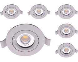 Lybardo - Lage Inbouwspots - 6-pack - 5W - Dim to warm - Waterdicht - Spotjes Inbouw