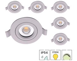 Lybardo - Lage Inbouwspots - 6-pack - 5W - Dimbaar - Waterdicht - Spotjes Inbouw