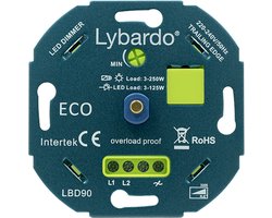 Lybardo - LED Dimmer - 3-125W - Universeel - Inbouw