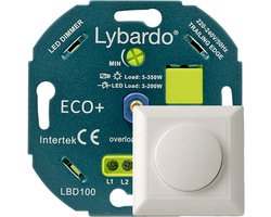 Lybardo - LED Dimmer - Met Afdekplaat - 3-200W - Universeel - Inbouw