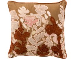 LYDIA | Sierkussen 45x45 cm | Tobacco Brown | Bruin | Multicolor | Hoii | met duurzame kussenvulling