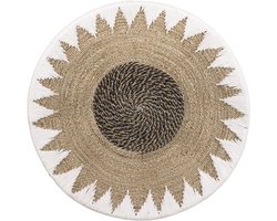 Lyma Living Wandschaal Bulan - Wanddecoratie Bali - Muurdecoratie - Muurmand - Wandbord - Wall Art - Handgemaakt - Ibiza Stijl - Boho - Bohemian - Ø70cm