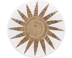Lyma Living Wandschaal Matahari - Wanddecoratie Bali - Muurdecoratie - Muurmand - Wandbord - Wall Art - Handgemaakt - Ibiza Stijl - Boho - Bohemian - Ø70cm