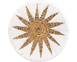 Lyma Living Wandschaal Matahari - Wanddecoratie Bali - Muurdecoratie - Muurmand - Wandbord - Wall Art - Handgemaakt - Ibiza Stijl - Boho - Bohemian - Ø40cm