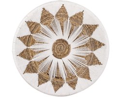 Lyma Living Wandschaal Sumatra - Wanddecoratie Bali - Muurdecoratie - Muurmand - Wandbord - Wall Art - Handgemaakt - Ibiza Stijl - Boho - Bohemian - Ø50cm