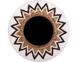 Lyma Living Wandspiegel Bintang - Rotan Macrame Spiegel - 58 cm - Handgemaakte Boho Wandspiegel - Bamboe Spiegel - Bali Spiegel - Spiegel rond - Spiegels - Rotan spiegel - Wanddecoratie Ronde Spiegel - Grote Decoratieve Spiegel