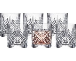 Lyngby Glas Melodia kristal waterglazen - 230 ml - set van 6 - drinkglazen set, vaatwasserbestendig