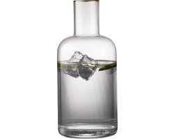 Lyngby Glas Palermo Gold waterkaraf - 1,5 liter - klaar/goud - glazen karaf, waterkan