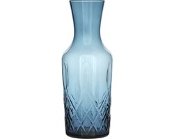 Lyngby Glas Sorrento waterkaraf, glazen karaf, waterkan met design, 1 liter, 1 stuk, blauw