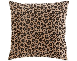 Lynra Sierkussen 40x40 cm - Polyester Kussen Luipaardprint - Opdruk Dierprint voor Bank of Stoel - Luipaardprint - Tijgerprint -