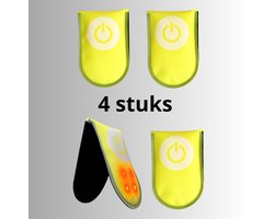 LYNX LED magneet clips - 4 Stuks verpakt - 2 Pack (2x2) - Rood Licht - Hardloop Verlichting - Led Lampjes - Led Clip Magnetic Light - Hardlopen - Jogging - Hond uitlaten - Schooltas Lampjes - Hardloop lampje - Veiligheid - Hond - Led clip set