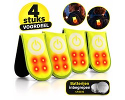 LYNX LED magneet clips - 4 Stuks verpakt - Rood Licht - Hardloop Verlichting - Led Lampjes - Led Clip Magnetic Light - Hardlopen - Jogging - Hond uitlaten - Schooltas Lampjes - Hardloop lampje - Veiligheid - Hond - Led clip set