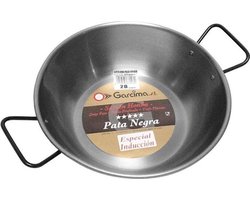 Lyonnaise pan hoog met twee grepen, plaatstaal, 36 cm - Garcima