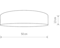 Lyora Grijze plafondlamp Turda Ø 50cm - 8953