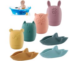Lzwintrading Badspeelgoed - 7 Stuks Dieren Badspeelgoed Baby - Bruisballen kind - Badspeelgoed Jongen Meisje - Badspeelgoed Fontein - Badspeelgoed Baby1 2 3 jaar - Badspeeltjes