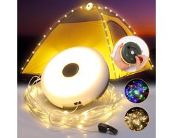 Lzwintrading Kerstverlichting buiten 10 meter - Lichtsnoeren voor Buiten 10 Meter - IP67 Waterdicht - Oprolbaar - Kampeerlamp met 8 Verlichtingsmodi - Tentlamp - Halloween Lichtsnoer Buiten - Halloween Decoratie - Kerstdecoratie voor Binnen/Buiten