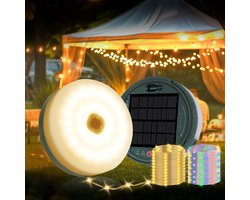 Lzwintrading Kerstverlichting buiten 10 meter - Lichtsnoeren voor Buiten Solar 10 Meter - IP67 Waterdicht - Kampeerlamp met 8 Verlichtingsmodi - Tentlamp - Halloween Lichtsnoer Buiten - Halloween Decoratie - Kerstdecoratie voor Binnen/Buiten