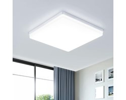 Lzwintrading - LED Plafondlamp 48W - Paneel 6500K Koel Witte Vierkant - Badkamerlamp - Plafond Lamp - Plafonniere - Plafondlampen Voor Woonkamer Kinderkame Slaapkamer Badkamer Hal Kantoor Keuken Keuken Balkon En Eetkamer - Niet Dimbaar 30 * 30 * 4Cm
