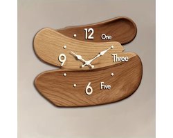 Lzwintrading - Wandklok Modern - Wandklokken Hout 30 x 25 CM - Muurklok - Analoog - Stil Uurwerk - Goed leesbaar - Voor Kamer Thuis Keuken Woonkamer Slaapkamer Kantoor