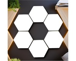 Lzwintrading - Wandlamp Binnen - 6 Stuks Hexagon Led-Paneel - Gaming Wandlamp - Aanraakgevoelige Zeshoekige Wandlampen - Doe-Het-Zelf Witte Wandlampen - Voor Slaapkamer Woonkamer en Gamekamer
