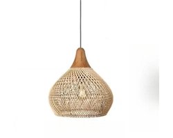 M-Goods - Rotan Hanglamp 50 cm - Boho Hanglamp - Rieten Lamp - Plafondlamp E27 - Natuurlijk Design