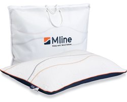 M line Active Pillow ergonomisch hoofdkussen – traagschuim slaapkussen – soft – zomer- en winterzijde – anti-allergeen – geschikt voor rug- en zijslapers – 15 cm hoog