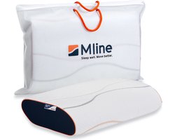 M line Pillow You ergonomisch hoofdkussen - medium – anti-allergeen – nek- en hoofdondersteuning – 11 cm hoog – oranje