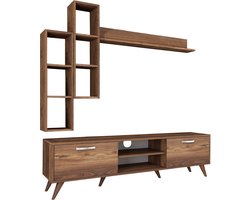 M16 TV-meubel | 100% MELAMINE | Walnoot - Asir Group - Tv-wandmeubel - Bruin - Melamine -