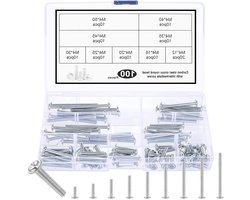 M4 Schroeven Set - 100 Stuks voor Meubeltoepassingen, Machineschroeven voor Dressoir, Kasten en Lades