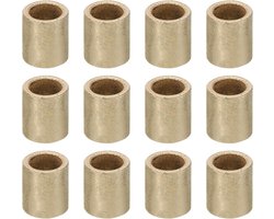M5 messing afstandhouders, 12 stuks metalen afstandhouder messing 5 mm ID x 7 mm OD x 10 mm L messing afstandhouders schroef afstandhouder voor 1/5 inch of M5 schroef