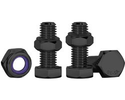 M6 Bouten en Moeren Set van 10 Stuks, RVS A2 V2A, Zelfsluitende Moeren voor Machines, Meubels en 3D Printtoepassingen